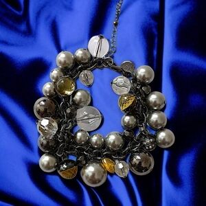 Y2K Grace Adele Beaded Charm Cha Cha Bracelet Baubles Chunky Bubbles Rhinestones
